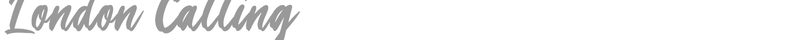 London Calling font preview